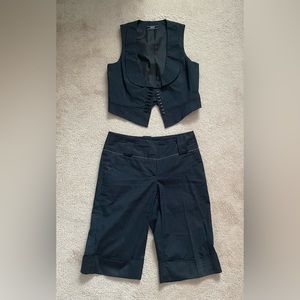 2pc vest and Capri pant suit